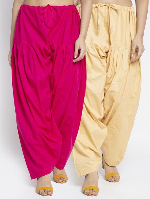 women pack of 2 plain salwars - 21619985 - Very Small Image - 1