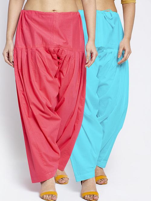 women pack of 2 plain salwars - 21620049 - Very Small Image - 1