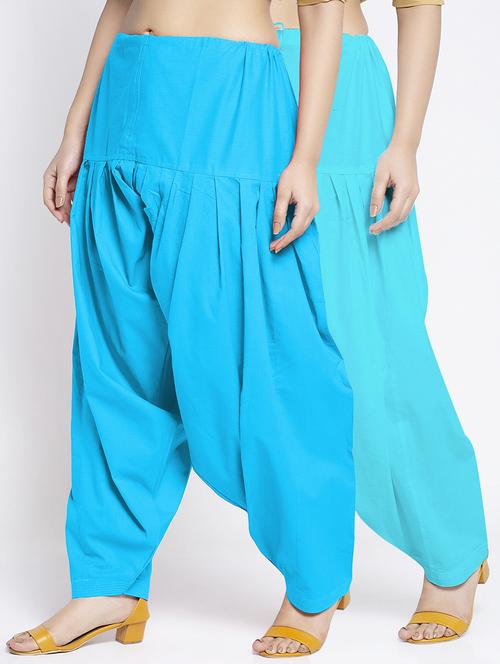 women pack of 2 plain salwars - 21620065 - Very Small Image - 1