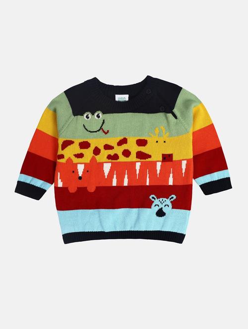 boys printed round neck sweater - 21620243 - Very Small Image - 1