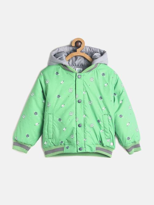 girls printed hooded jacket - 21620366 - Very Small Image - 1