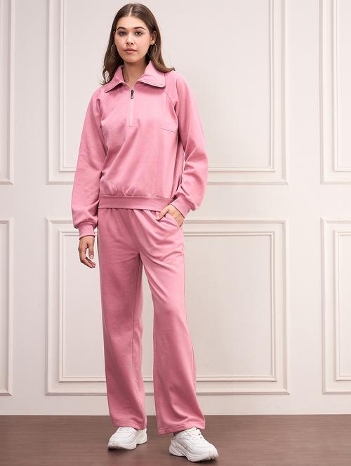 women pink solid co-ord set - 21620384 - Very Small Image - 1