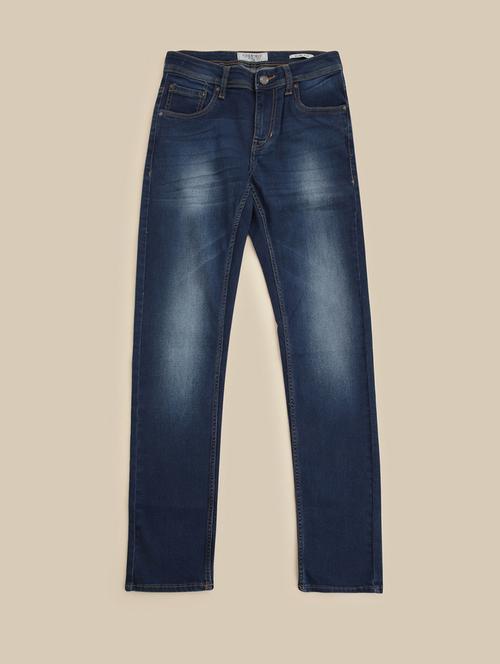 men mid rise straight fit plain jeans - 21620416 - Very Small Image - 1