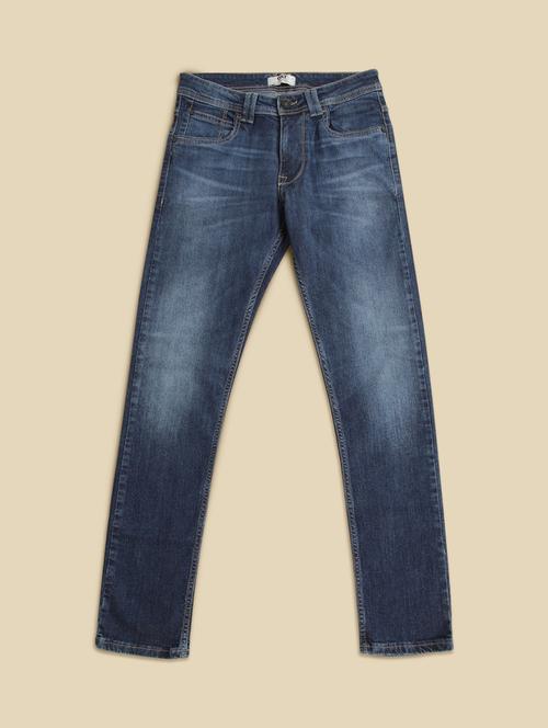 men mid rise straight fit plain jeans - 21620444 - Very Small Image - 1