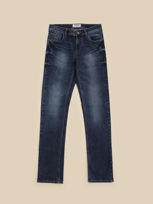 men mid rise straight fit plain jeans - 21620468 - Very Small Image - 1