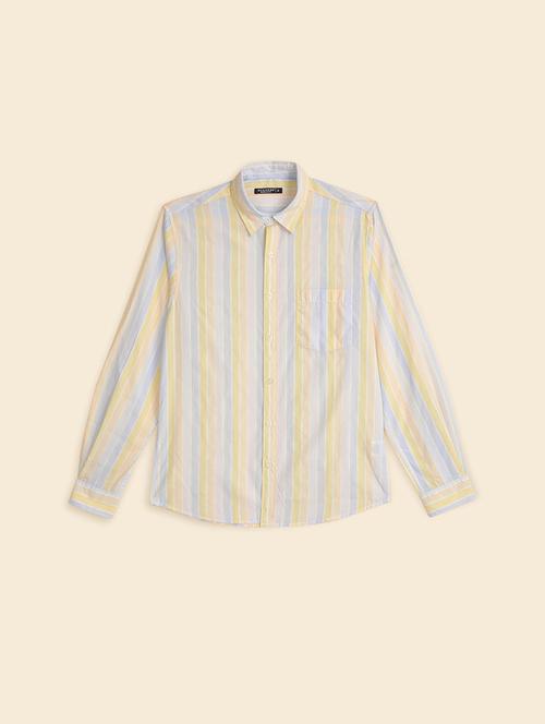 men long sleeves striped casual shirt - 21620555 - Very Small Image - 1