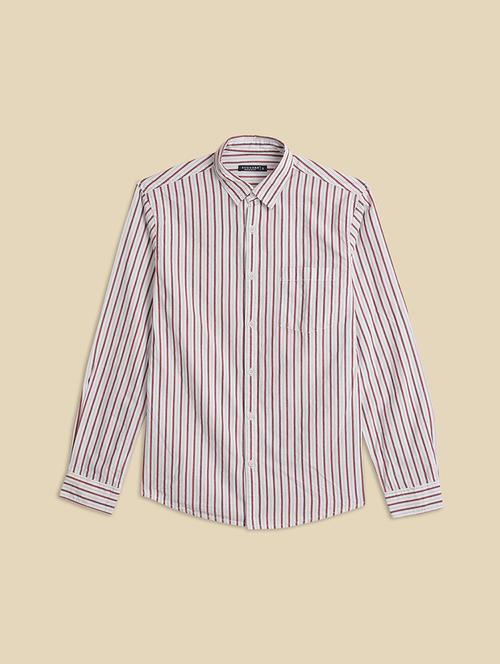 men long sleeves striped casual shirt - 21620566 - Very Small Image - 1