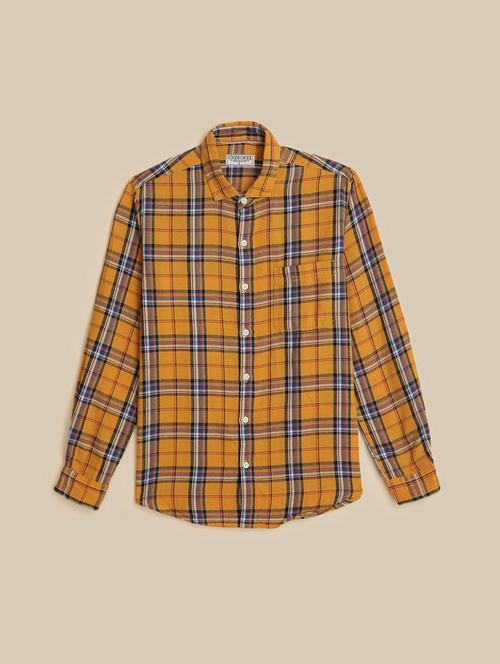men long sleeves checkered casual shirt - 21620571 - Very Small Image - 1