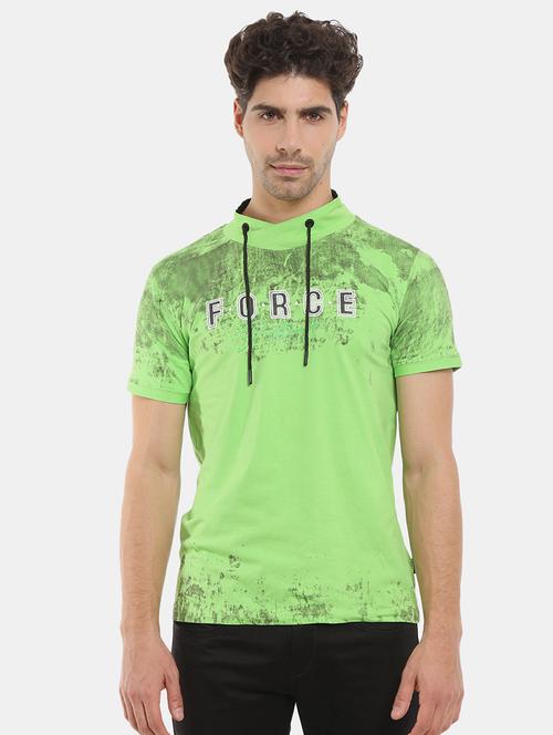 men short sleeves front print t-shirt - 21620584 - Very Small Image - 1