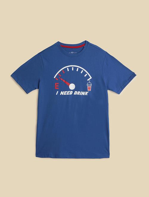 men round neck front print t-shirt - 21620596 - Very Small Image - 1