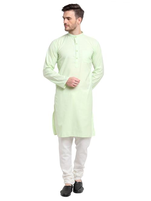 men solid long sleeve ethnic wear set - 21621060 - Very Small Image - 1