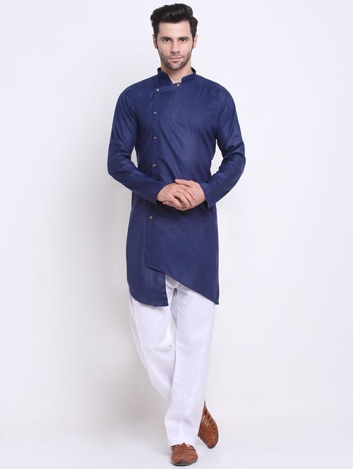 men solid long sleeve ethnic wear set - 21621416 - Very Small Image - 1