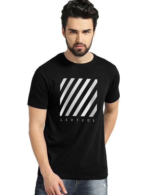 men round neck front printed t-shirt - 21621832 - Very Small Image - 1