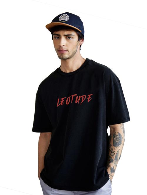 men round neck printed oversized t-shirt - 21621903 - Very Small Image - 1
