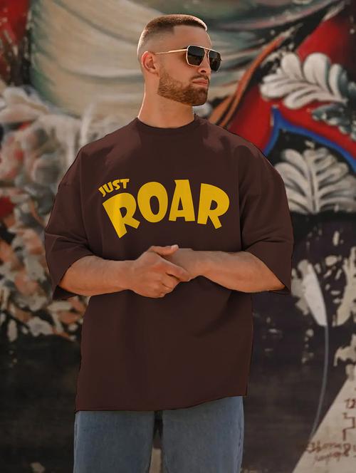 men round neck printed oversized t-shirt - 21621921 - Very Small Image - 1