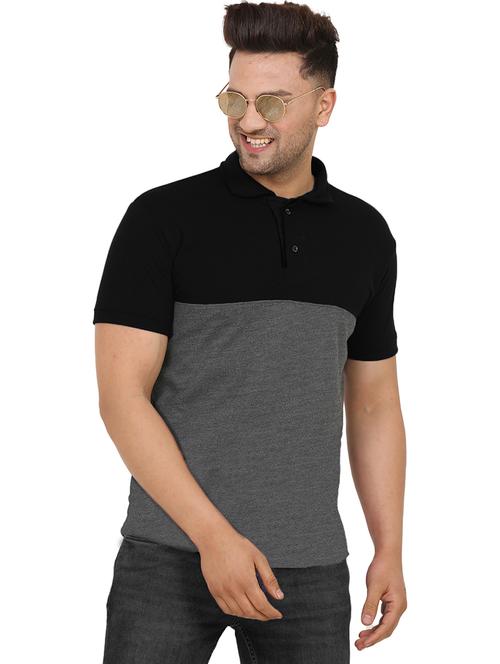 men regular fit color block polo t-shirt - 21622028 - Very Small Image - 1
