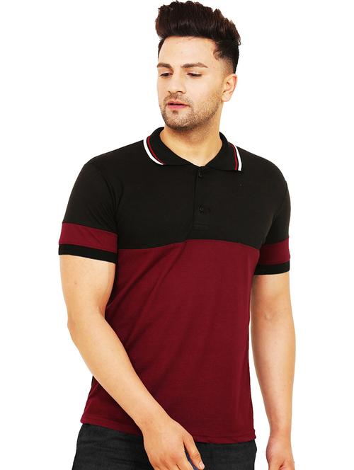 men regular fit color block polo t-shirt - 21622047 - Very Small Image - 1