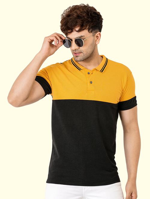 men regular fit color block polo t-shirt - 21622050 - Very Small Image - 1