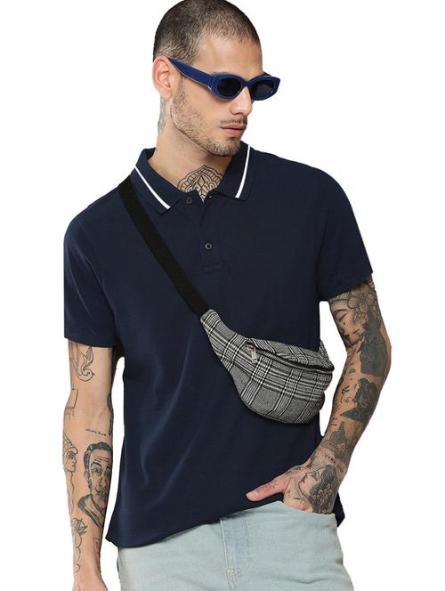 men regular fit plain polo t-shirt - 21622055 - Very Small Image - 1