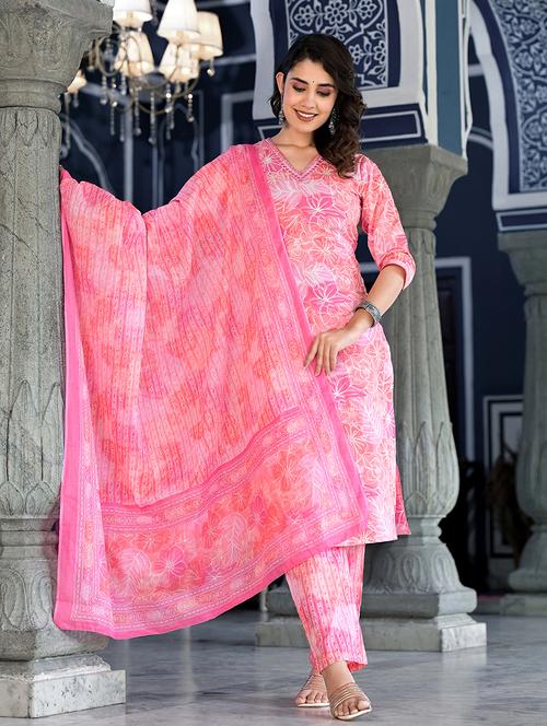 women three quarter sleeve suit set - 21622443 - Very Small Image - 1