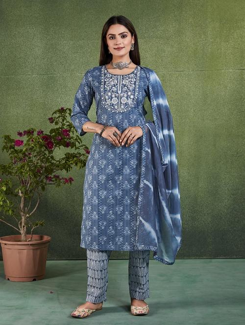 women three quarter sleeve suit set - 21622473 - Very Small Image - 1