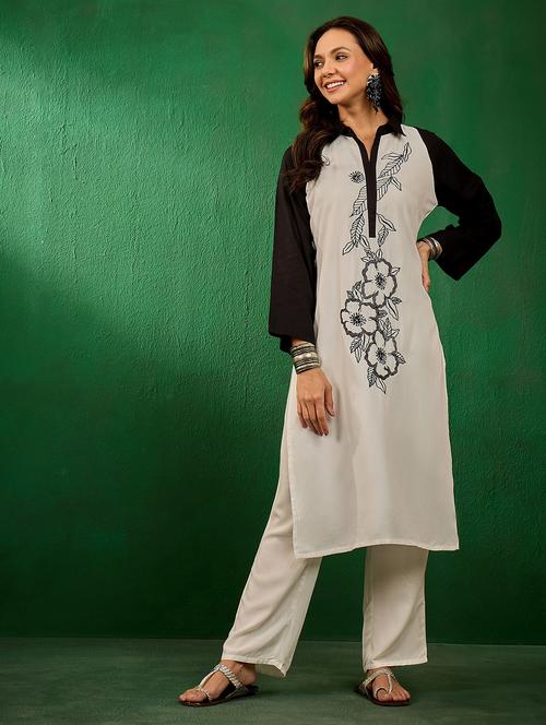 women long sleeve straight kurta - 21622720 - Very Small Image - 1