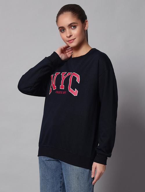 women typographic oversized long sleeve sweatshirt - 21624854 - Very Small Image - 1