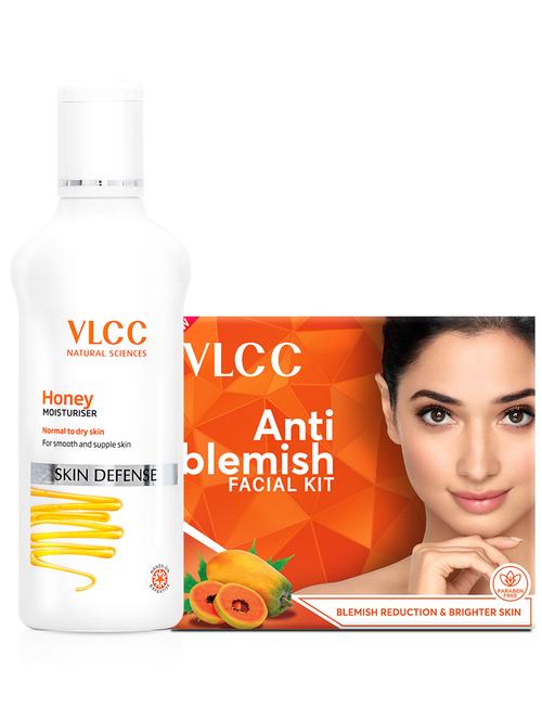 vlcc honey moisturizer - 100ml & anti blemish facial kit 60 g - 21626610 - Very Small Image - 1