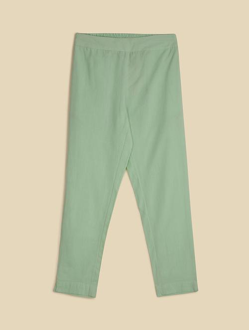 women green solid tailored pants - 21627493 - Very Small Image - 1