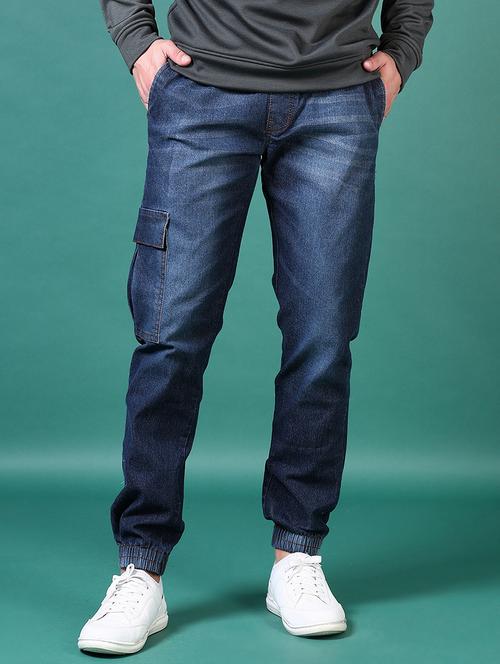 men mid rise solid jogger - 21627615 - Very Small Image - 1