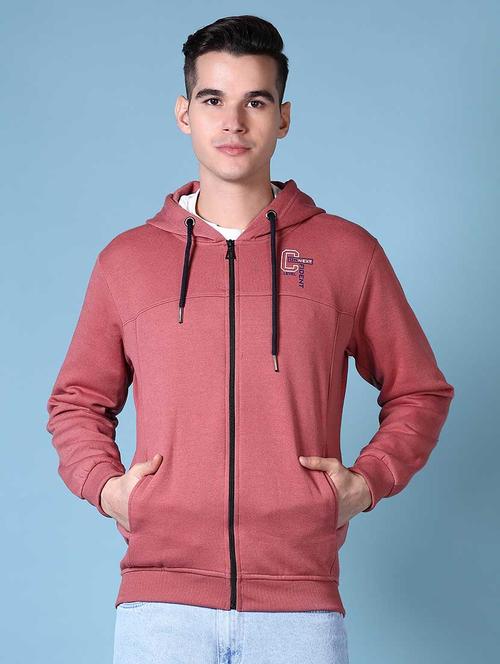 men solid long sleeve hooded sweatshirt - 21627762 - Very Small Image - 1