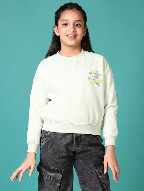 girls front & back print long sleeve sweatshirt - 21628977 - Very Small Image - 1