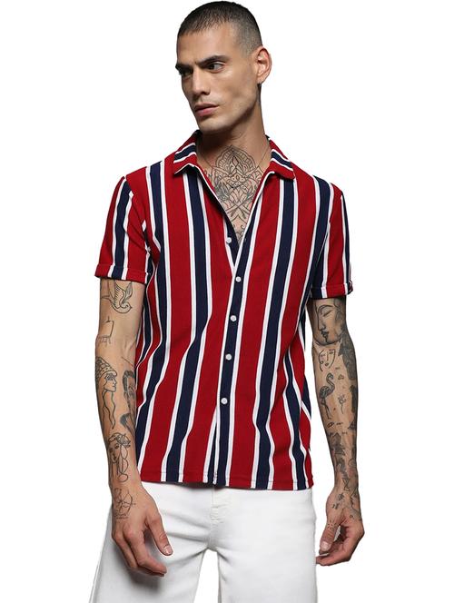 men regular fit striped casual shirt - 21629377 - Very Small Image - 1