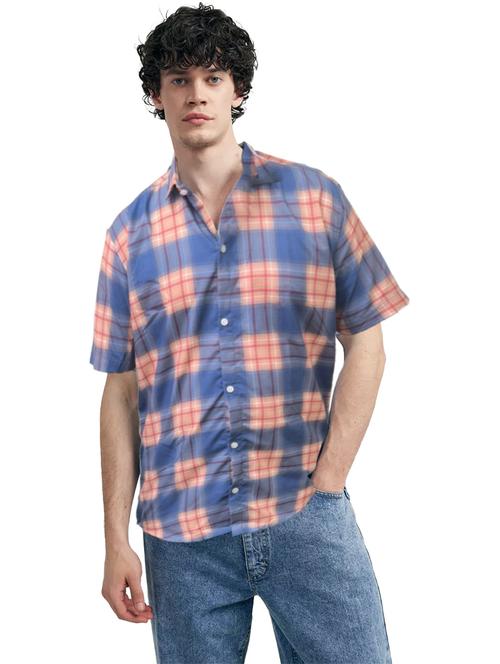 men regular fit check printed casual shirt - 21629381 - Very Small Image - 1