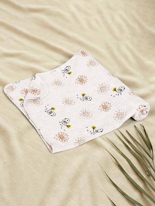 one sky infant white aop printed cotton blanket - 21629898 - Very Small Image - 1