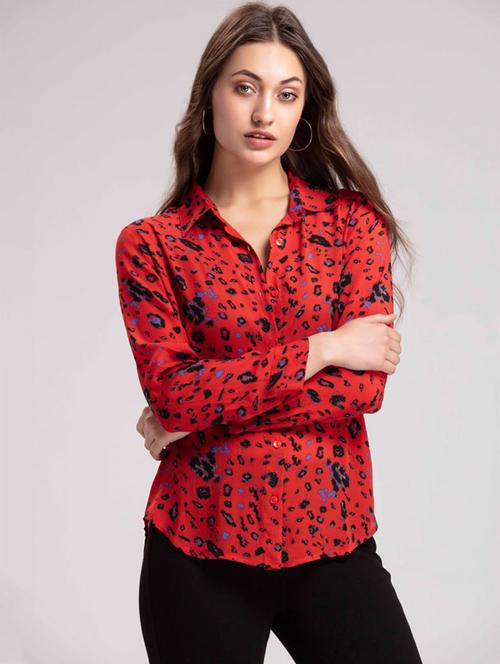women printed long sleeve shirt - 21630448 - Very Small Image - 1