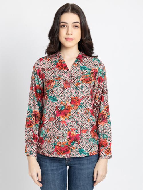 women floral printed casual shirt - 21630457 - Very Small Image - 1