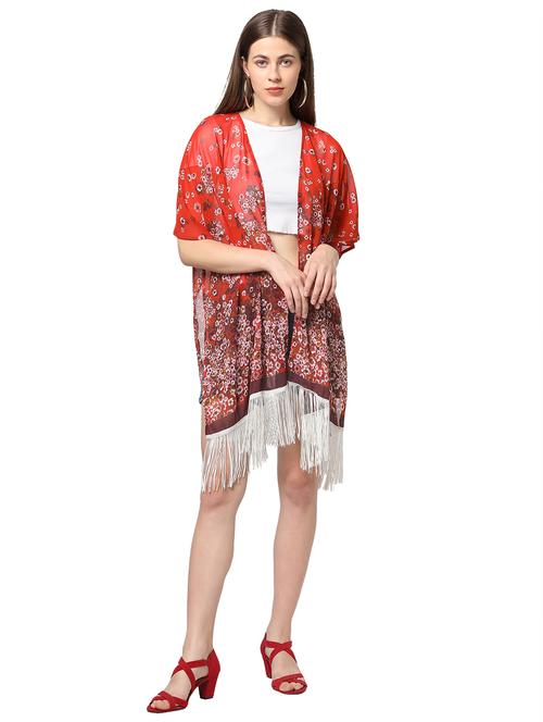 women printed shrug - 21631606 - Very Small Image - 1