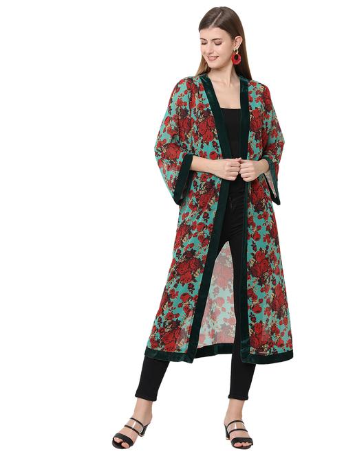 women printed shrug - 21631608 - Very Small Image - 1