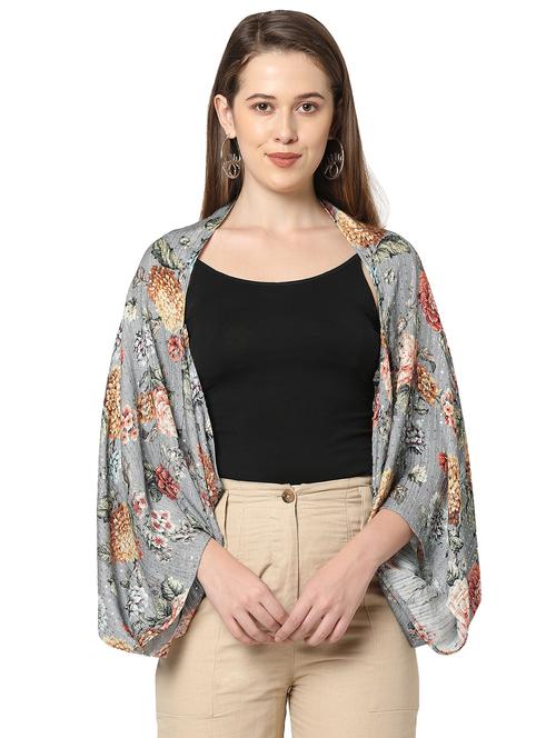 women printed shrug - 21631613 - Very Small Image - 1