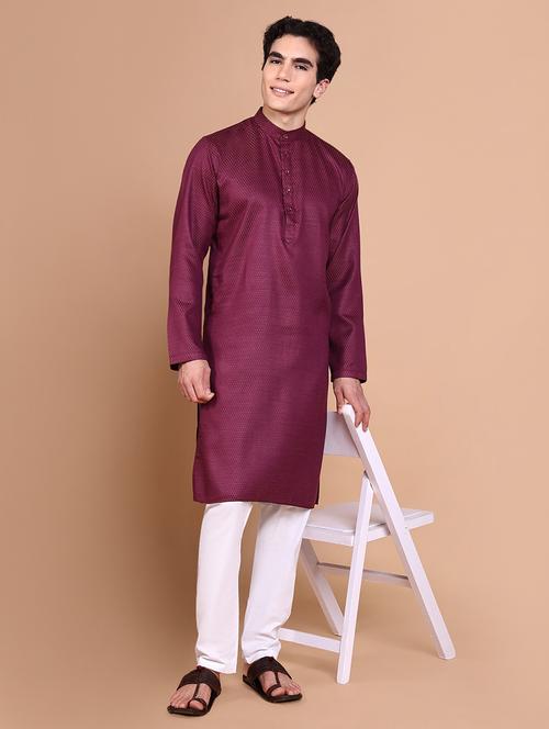men mandarin neck kurta pyjama ethnic wear set - 21632615 - Very Small Image - 1