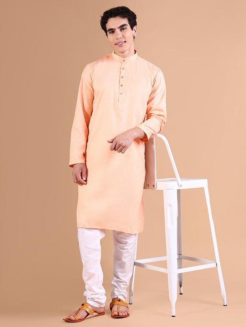 men mandarin neck kurta churidar ethnic wear set - 21632619 - Very Small Image - 1