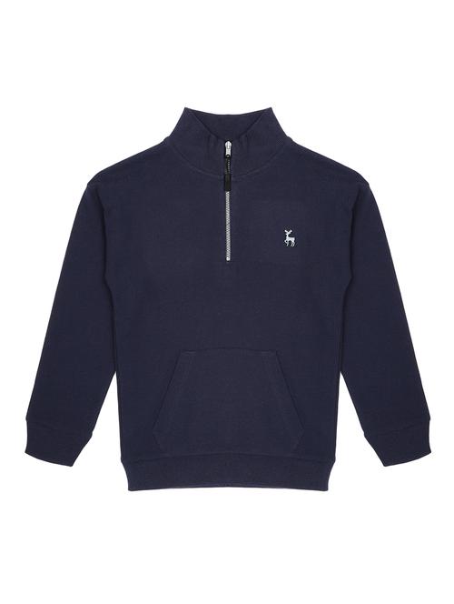 kids plain stand collar long sleeves sweatshirt - 21634079 - Very Small Image - 1