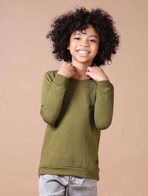 kids solid long sleeve sweatshirt - 21634623 - Very Small Image - 1
