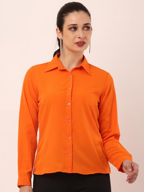 women solid long sleeve regular shirt - 21634661 - Very Small Image - 1