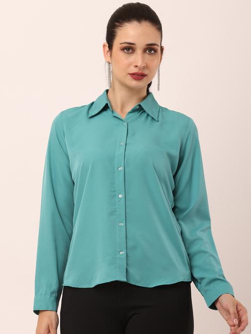 women solid long sleeve regular shirt - 21634675 - Very Small Image - 1