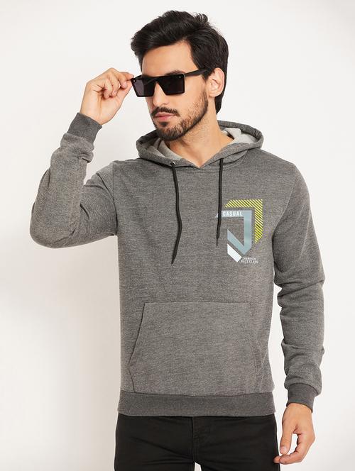 men long sleeve regular fit hooded sweatshirt - 21635081 - Very Small Image - 1