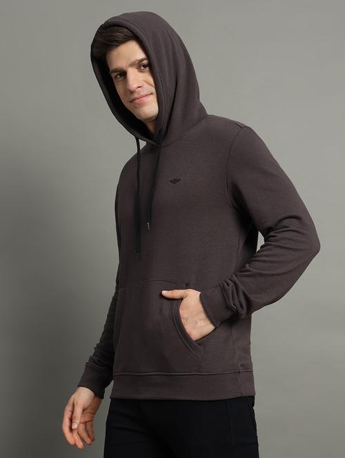 men long sleeve regular fit hooded sweatshirt - 21635090 - Very Small Image - 1