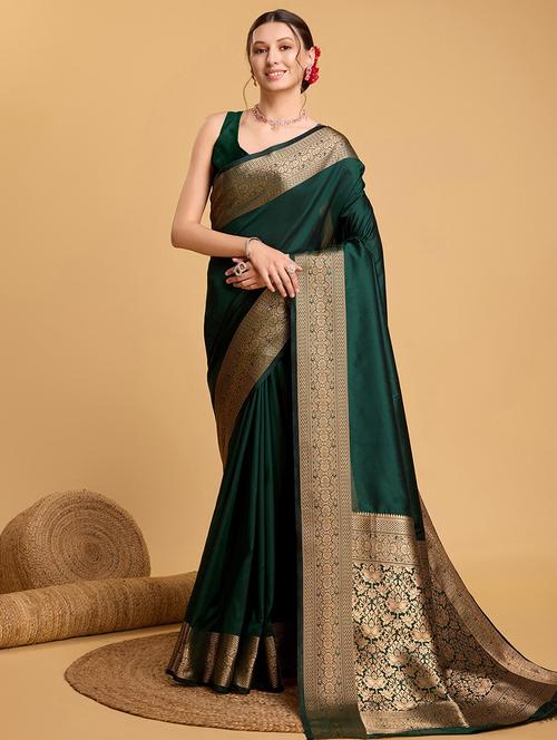 women solid with bordered saree - 21635112 - Very Small Image - 1