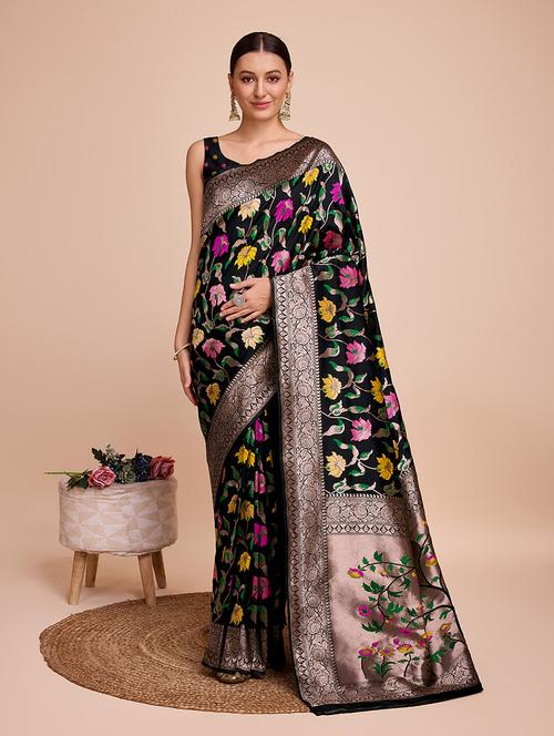 women self design paithani saree with blouse - 21635168 - Very Small Image - 1